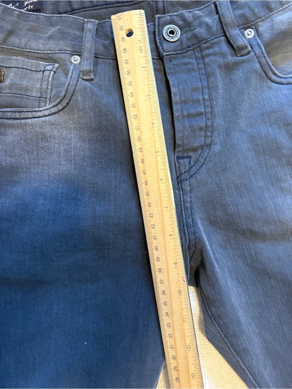 Scotch & Soda Ralston Jeans  Men’s 30x32 Gray Stretch Slim Straight 6.5” Leg Opn